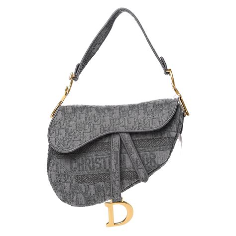 grey dior saddle bag|christian dior oblique saddle bag.